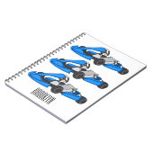 Kart racing Cartoon Illustration Notizblock (Linke Seite)
