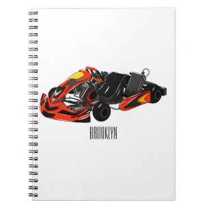 Kart racing Cartoon Illustration Notizblock