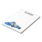Kart racing Cartoon Illustration Notizblock (Rotiert)