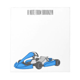 Kart racing Cartoon Illustration Notizblock