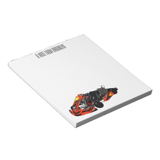 Kart racing Cartoon Illustration Notizblock (angewinkelt)
