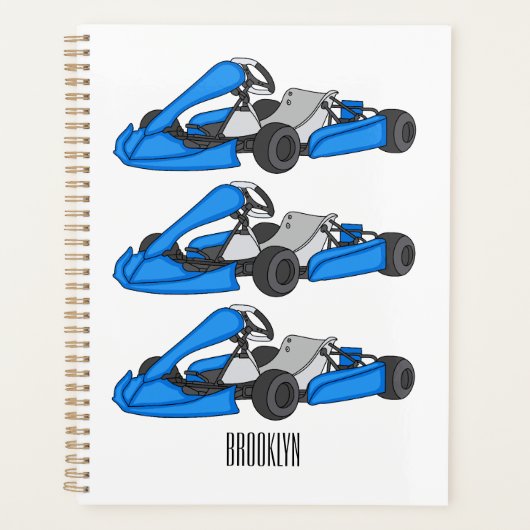 Kart racing Cartoon Illustration Planer (Vorderseite)