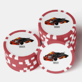 Kart racing Cartoon Illustration Pokerchips (Stapel)