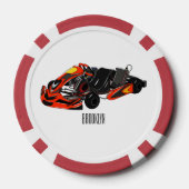 Kart racing Cartoon Illustration Pokerchips (Rückseite)