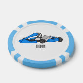Kart racing Cartoon Illustration Pokerchips (Einzeln)