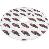Kart racing Cartoon Illustration Polyester Weihnachtsbaumdecke (Schrägansicht)