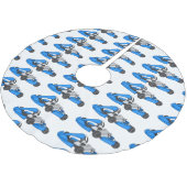 Kart racing Cartoon Illustration Polyester Weihnachtsbaumdecke (Schrägansicht)