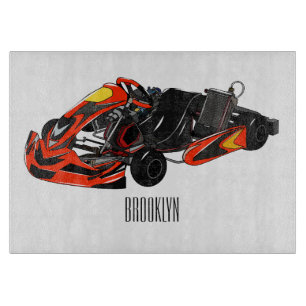 Kart racing Cartoon Illustration Schneidebrett