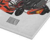 Kart racing Cartoon Illustration Schneidebrett (Ecke)