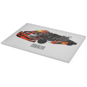 Kart racing Cartoon Illustration Schneidebrett (Ecke)