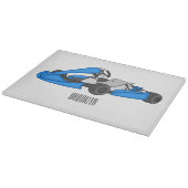 Kart racing Cartoon Illustration Schneidebrett (Ecke)