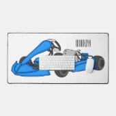 Kart racing Cartoon Illustration Schreibtischunterlage (Tastatur & Maus)