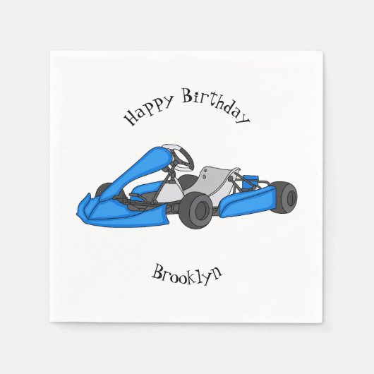 Kart racing Cartoon Illustration Serviette (Vorderseite)