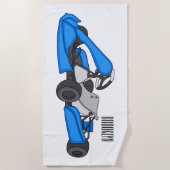 Kart racing Cartoon Illustration Strandtuch (Vorderseite)