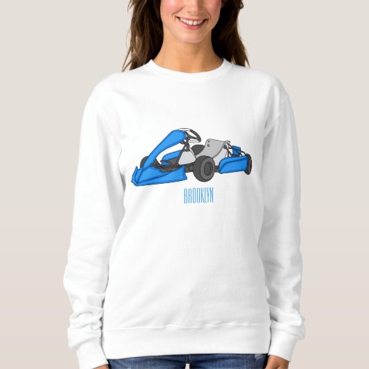 Kart racing Cartoon Illustration Sweatshirt (Vorderseite)