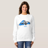 Kart racing Cartoon Illustration Sweatshirt (Vorne ganz)
