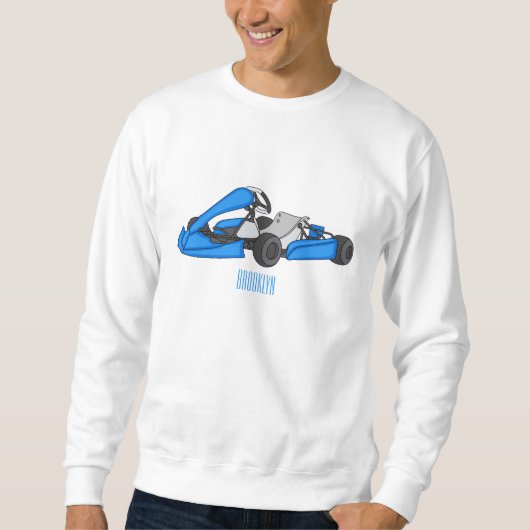 Kart racing Cartoon Illustration Sweatshirt (Vorderseite)