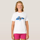Kart racing Cartoon Illustration T-Shirt (Vorne ganz)