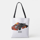 Kart racing Cartoon Illustration Tasche (Rückseite)