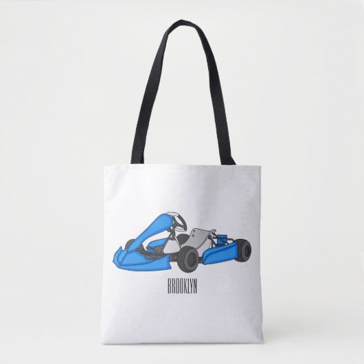 Kart racing Cartoon Illustration Tasche (Vorderseite)