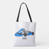 Kart racing Cartoon Illustration Tasche (Rückseite)