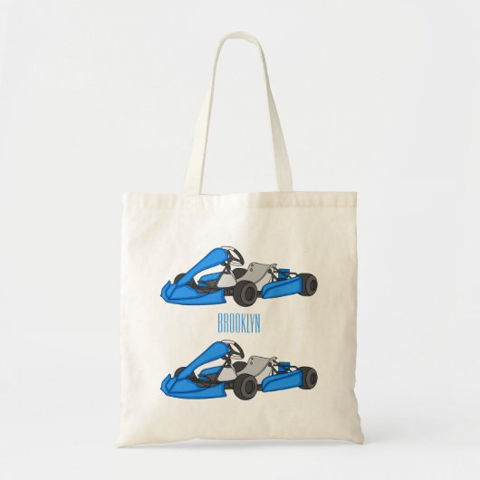 Kart racing Cartoon Illustration Tragetasche (Vorne)