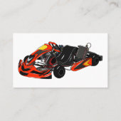 Kart racing Cartoon Illustration Visitenkarte (Rückseite)