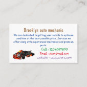 Kart racing Cartoon Illustration Visitenkarte (Vorderseite)