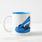 Kart racing Cartoon Illustration Zweifarbige Tasse (Links)