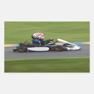 Kart Racing Rechteckiger Aufkleber