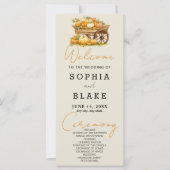 Kart von Pumpkins Fall Ash White Wedding Programm (Vorderseite)