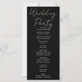 Kart von Pumpkins Fall Black Wedding Program (Rückseite)