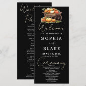 Kart von Pumpkins Fall Black Wedding Program (Vorne/Hinten)
