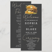 Kart von Pumpkins Fall Shadow Gray Wedding Program (Vorne/Hinten)