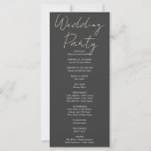 Kart von Pumpkins Fall Shadow Gray Wedding Program (Rückseite)