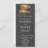 Kart von Pumpkins Fall Shadow Gray Wedding Program (Vorderseite)