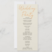 Kart von Pumpkins Fall White Ash Wedding Programm (Rückseite)