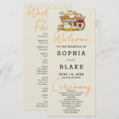Kart von Pumpkins Fall White Ash Wedding Programm (Vorne/Hinten)