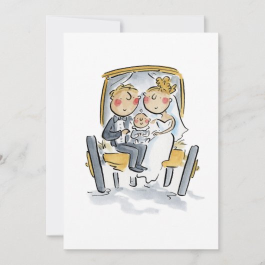 Kart vor dem Pferd Einladung (Vorderseite)