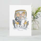 Kart vor dem Pferd Einladung (Stehend Vorderseite)