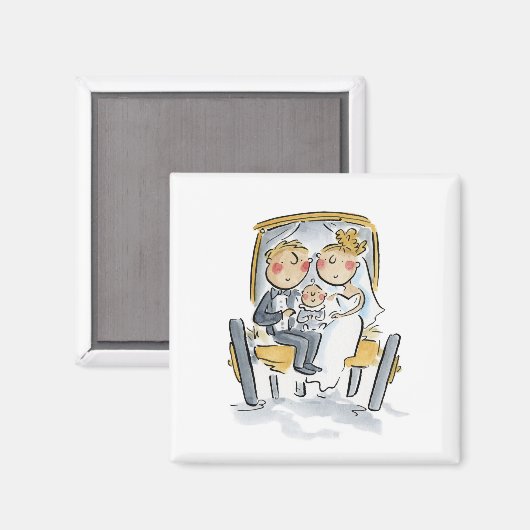 Kart vor dem Pferd Magnet (Vorderseite/Rückseite)