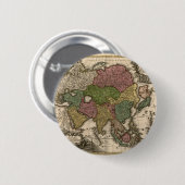 Karte 1700's von Asien Button (Vorne & Hinten)
