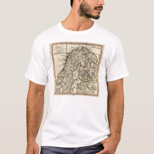 Karte 1750 von Skandinavien T-Shirt