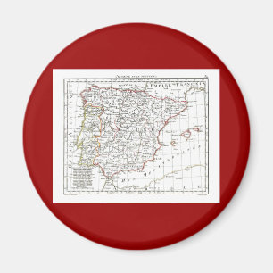 Karte 1806 - L'Espagne und Le Portugal Magnet