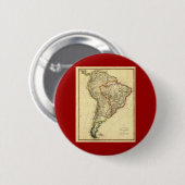 Karte 1817 von Südamerika Button (Vorne & Hinten)