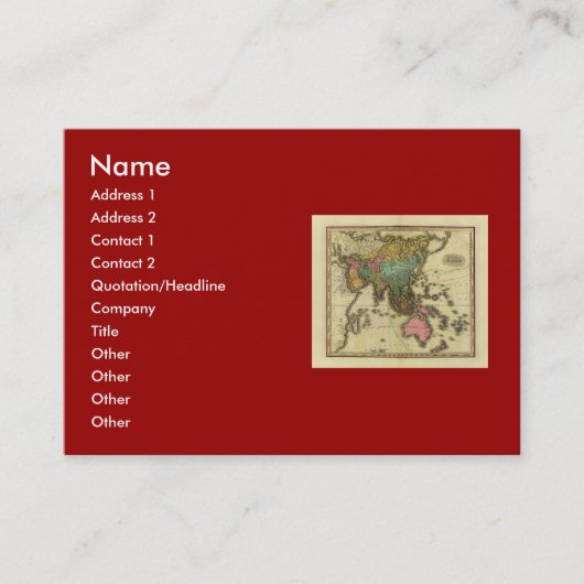 Karte 1825 von Asien durch Henry Tanner (Vorderseite)