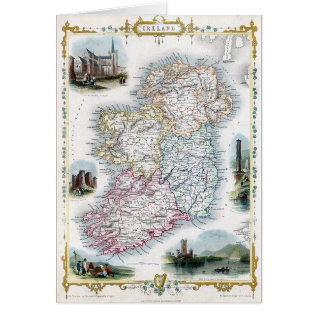 Karte 1851 von Irland (Vorne)
