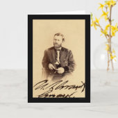 Karte 1862 Ulysses S. Grant Signed (Gelbe Blume)