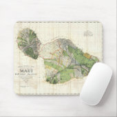 Karte 1885 De Witt Alexander von Maui, Hawaii Mousepad (Mit Mouse)