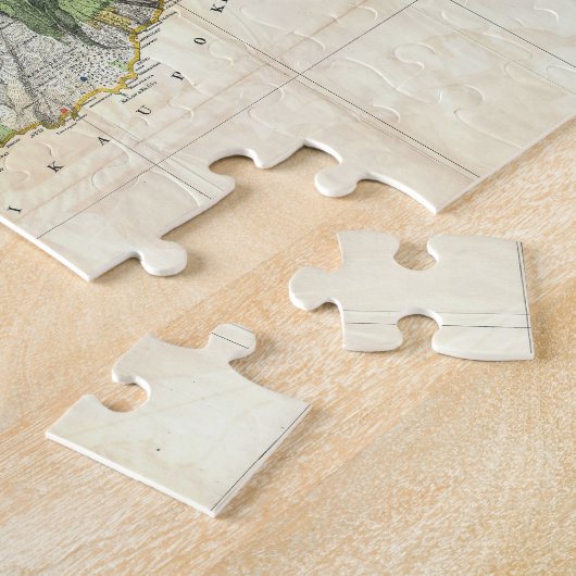 Karte 1885 De Witt Alexander von Maui, Hawaii Puzzle (Seite)